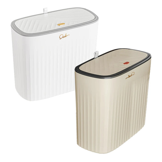 Kitchen Trash Bin 12L Bathroom Touch Trash Can In The Toilet Smart Garbage Bucket Waste Bins Dustbin Smart Trash Can Household