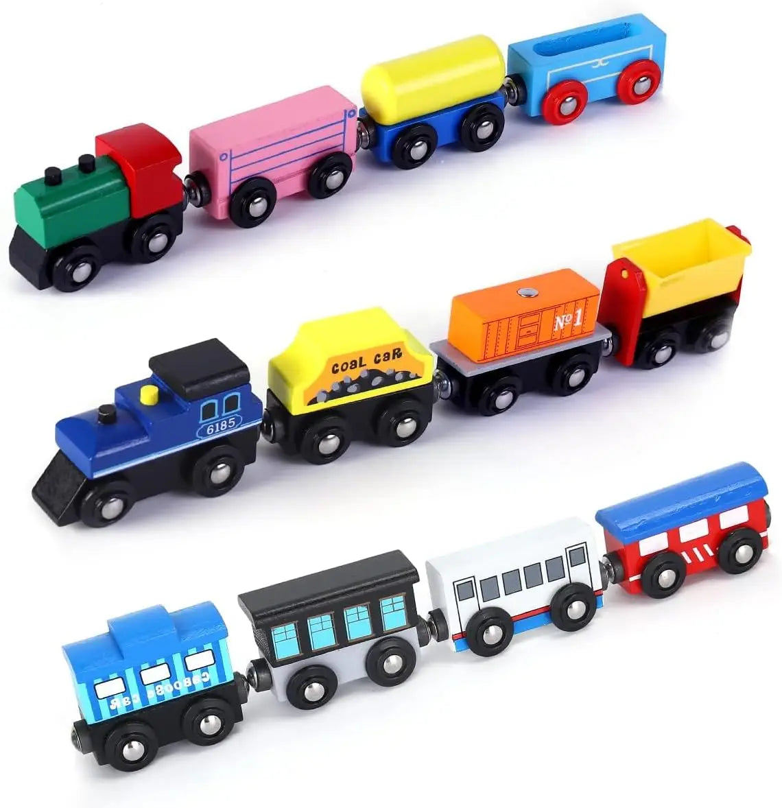 JOYFY 2025 Christmas Countdown Advent Calendar Magnetic Train Sets12 Days Cars Advent Calendar for Kids Party Favor Xmas Gift